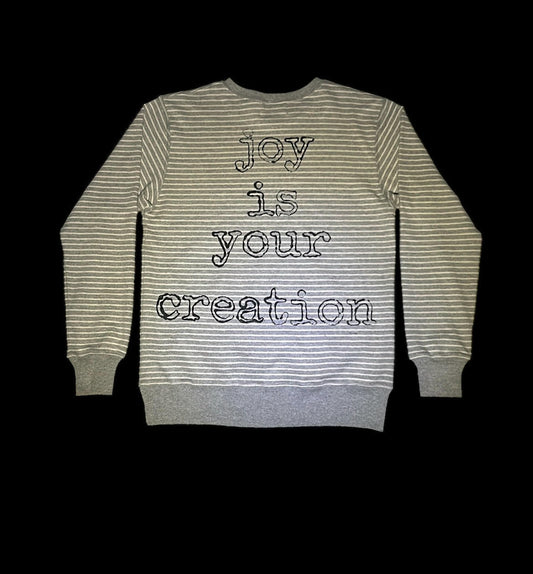 Striped "Joy is Your Creation" Long Sleeve